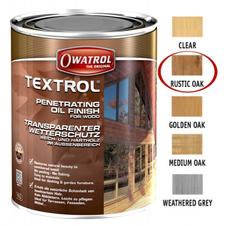 Owatrol Textrol olej saturacyjny do drewna Kolor Rustic OAK