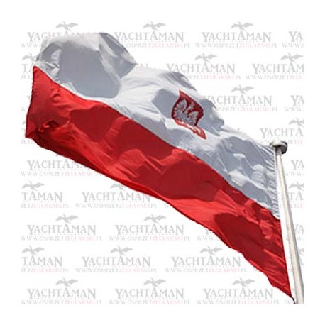 Bandera 20x30cm, Banderka, flaga Polski z Godłem