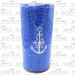 Ręcznik żeglarski 50x100cm z motywem kotwicy w eleganckiej tubie Niebieski